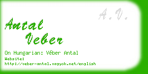 antal veber business card